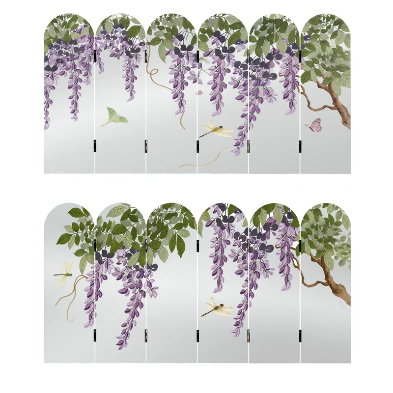 Dekorativer Raumteiler mit Wisteria-Design