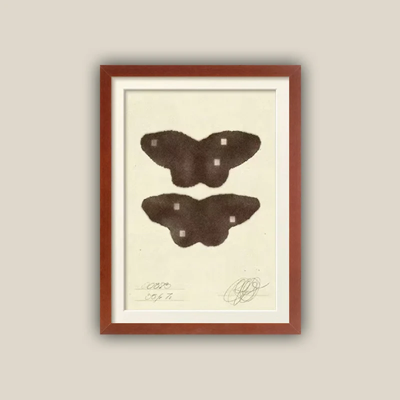 Künstlerischer Schmetterling gerahmter Druck