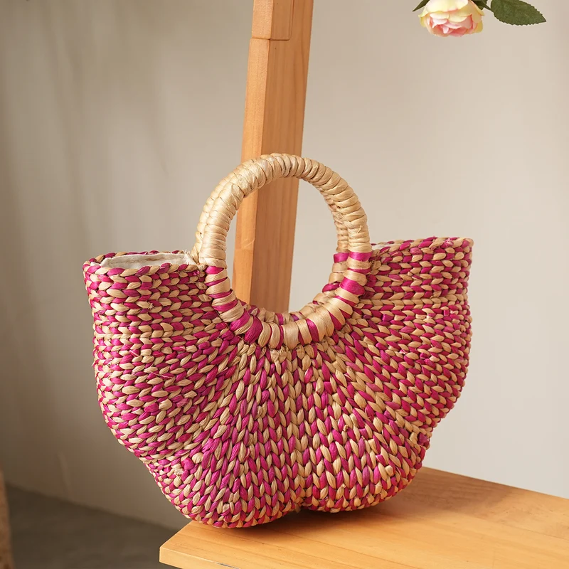 Handgefertigte Strandtasche aus geflochtenem Seegras Karnz
