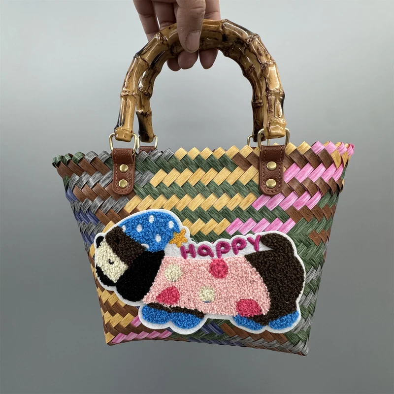 Verspielte Bast Handtasche Karnz