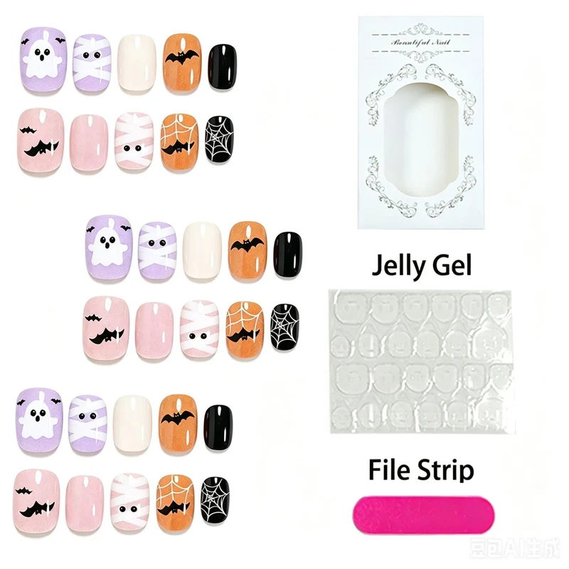 Kreatives Nagelkunstset mit Halloween-Motiven Karnz