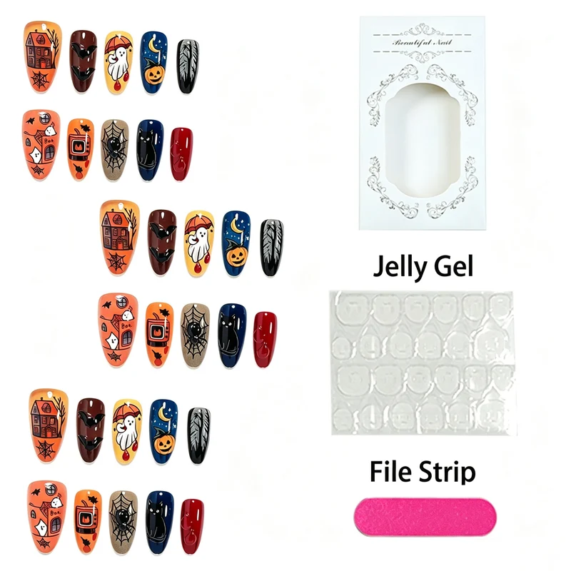 Kreatives Halloween Nagelkunst Set Karnz