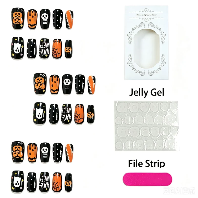 Kreatives Halloween Nageldesign Set Karnz