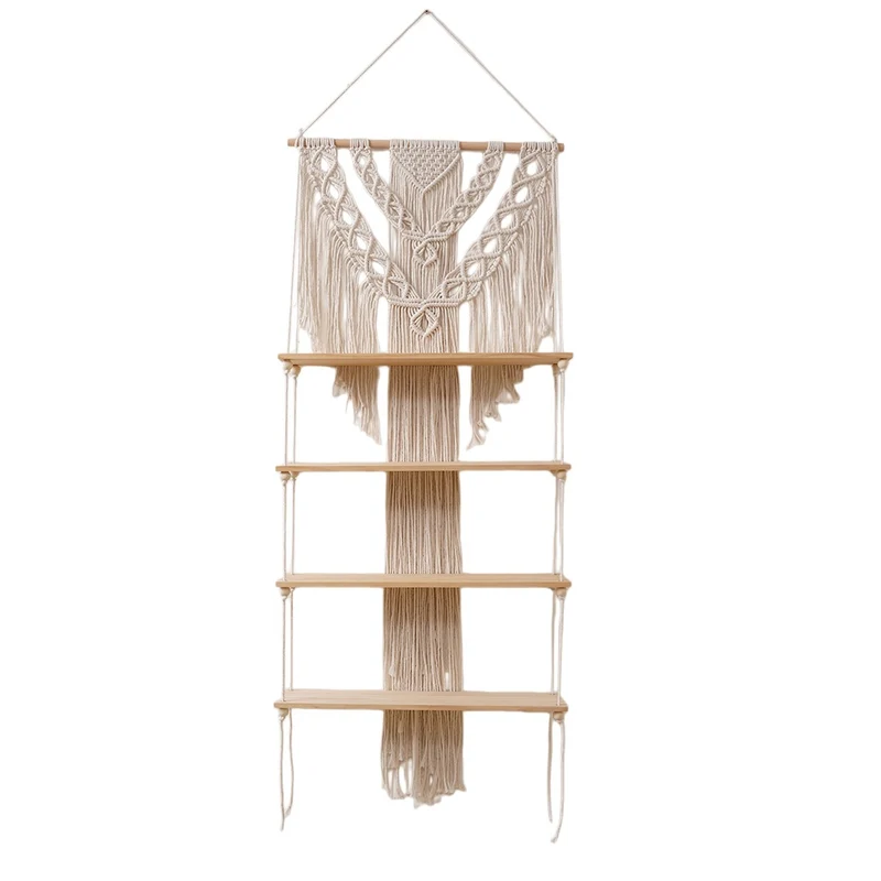 Makramee Wandregal Organizer mit Boho-Design Karnz