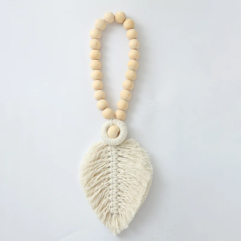 Dekorativer Makramee-Blatt-Wandbehang Karnz