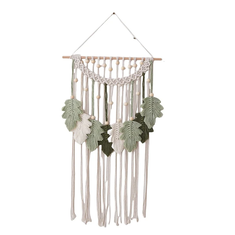 Bohemian Makramé Blatt Wanddekoration Karnz
