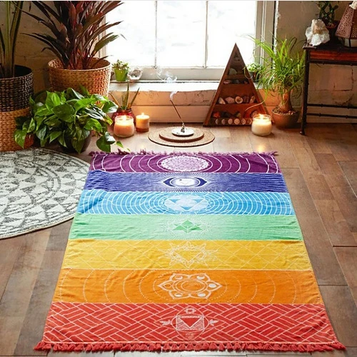 Chakra Symbol Wandteppich