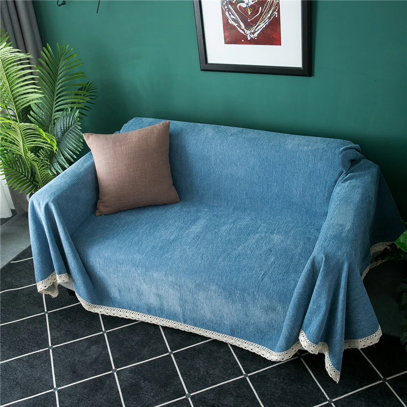 Elegante gehäkelte Trim Sofa Abdeckung