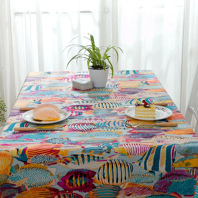 Buntes Meeresleben Tischdecke