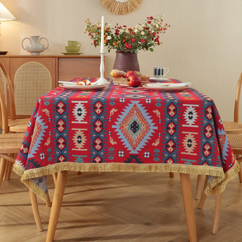 Bohemian Fransen Tischdecke