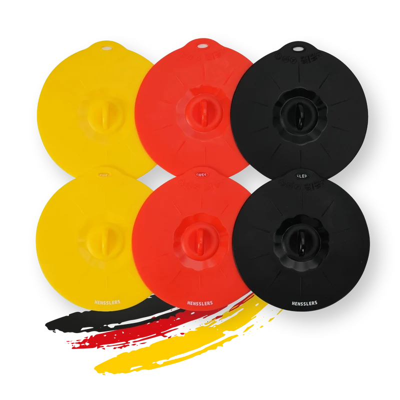 HENSSLERS 6er Silikondeckel Set Deutschland Edition