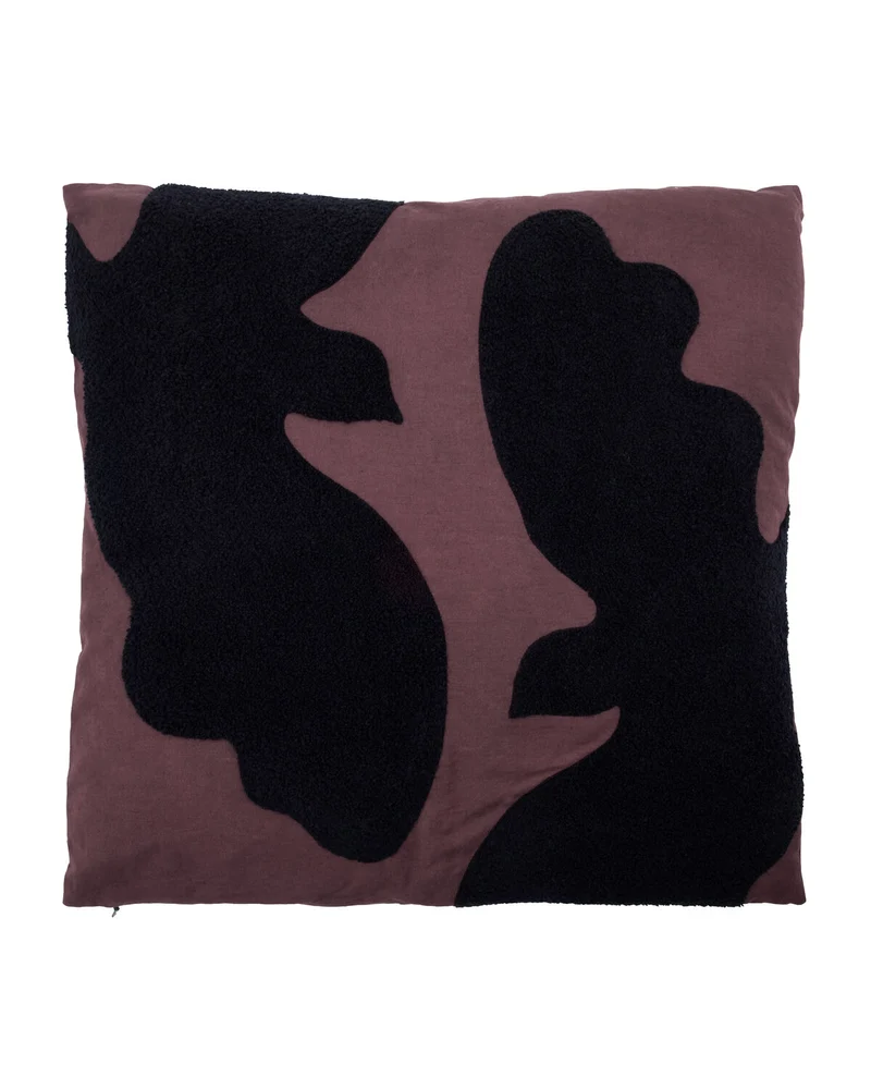 Kissen Miki - Bitterschokolade/Schwarz (50 x 50 cm)