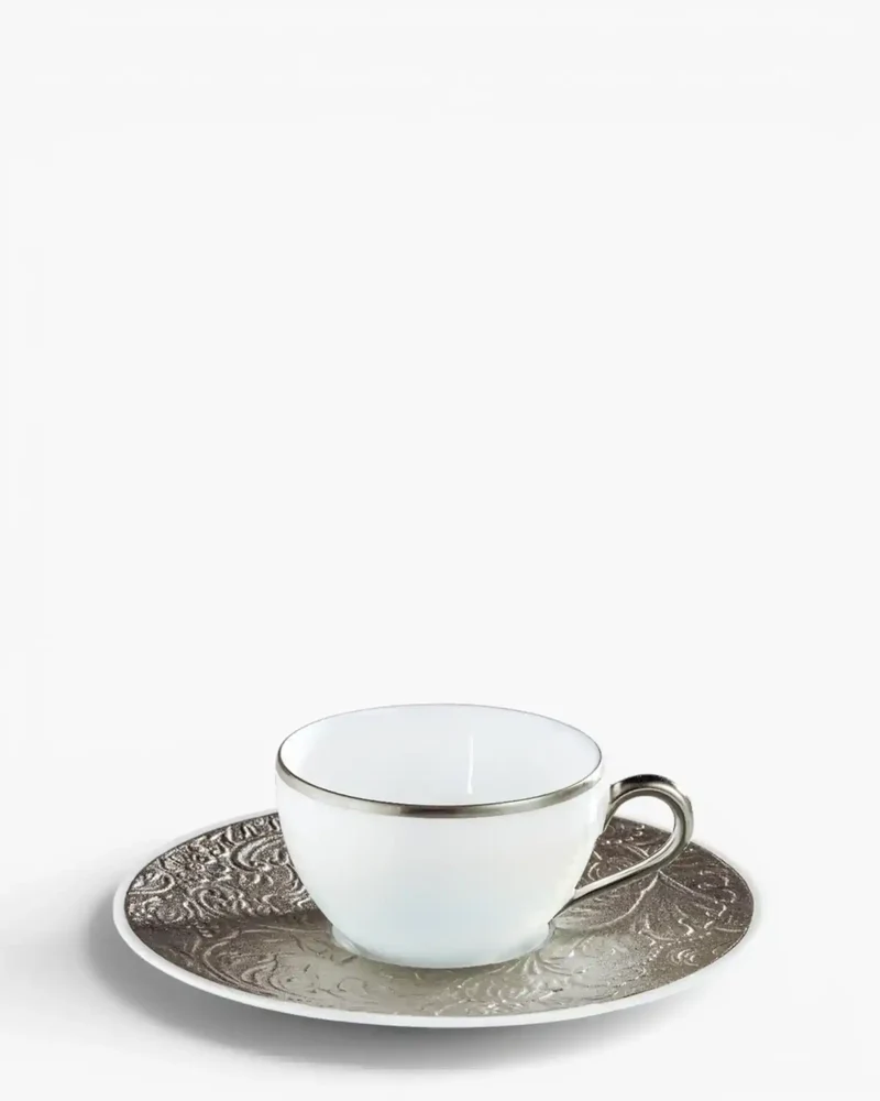 Raynaud Italian Renaissance coffee cup with saucer in Limoges porcelain