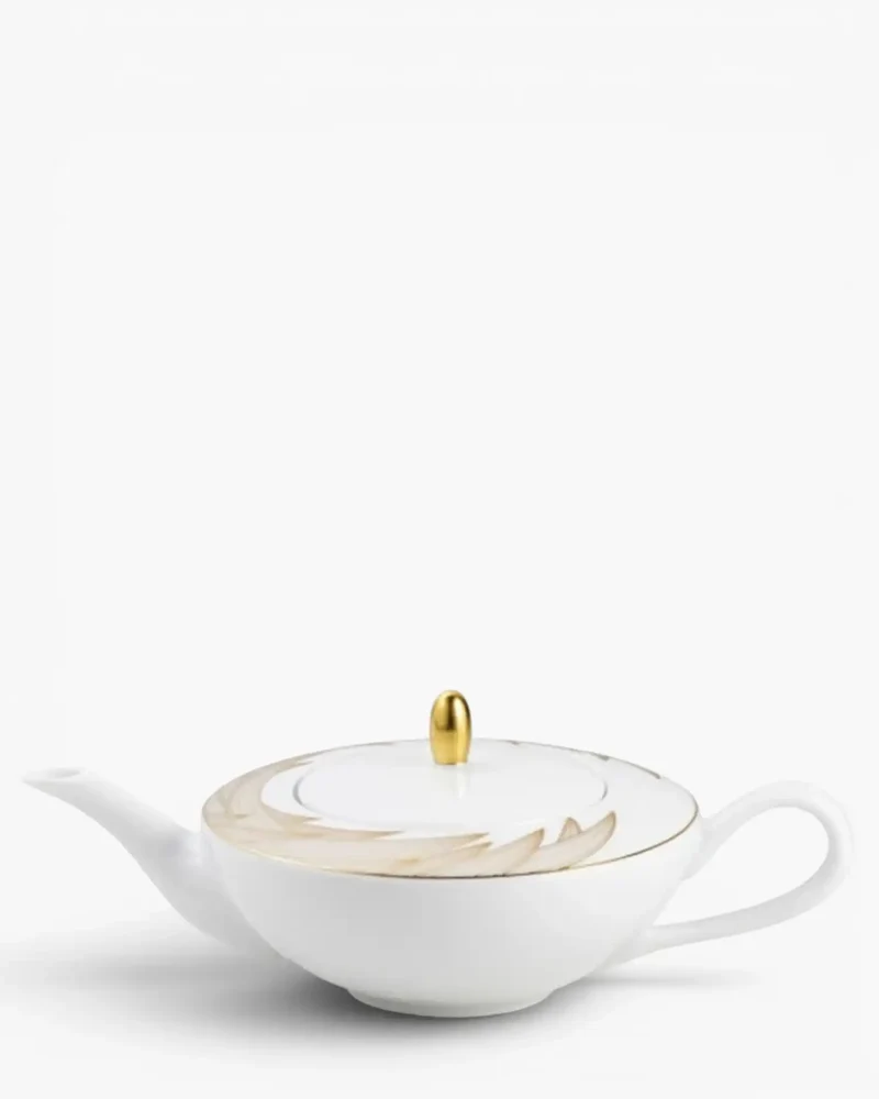 Raynaud Phénix teapot in Limoges porcelain with gold decoration