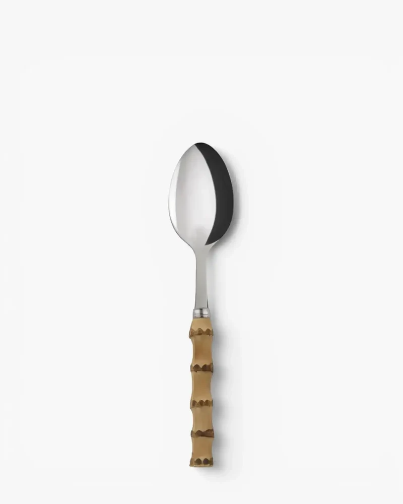 Sabre Paris Panda stainless steel dessert spoon with bamboo handle