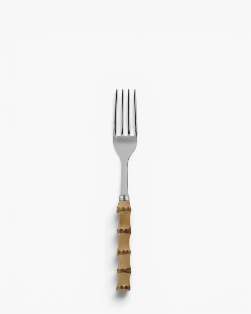 Sabre Paris Panda stainless steel dessert fork with bamboo handle