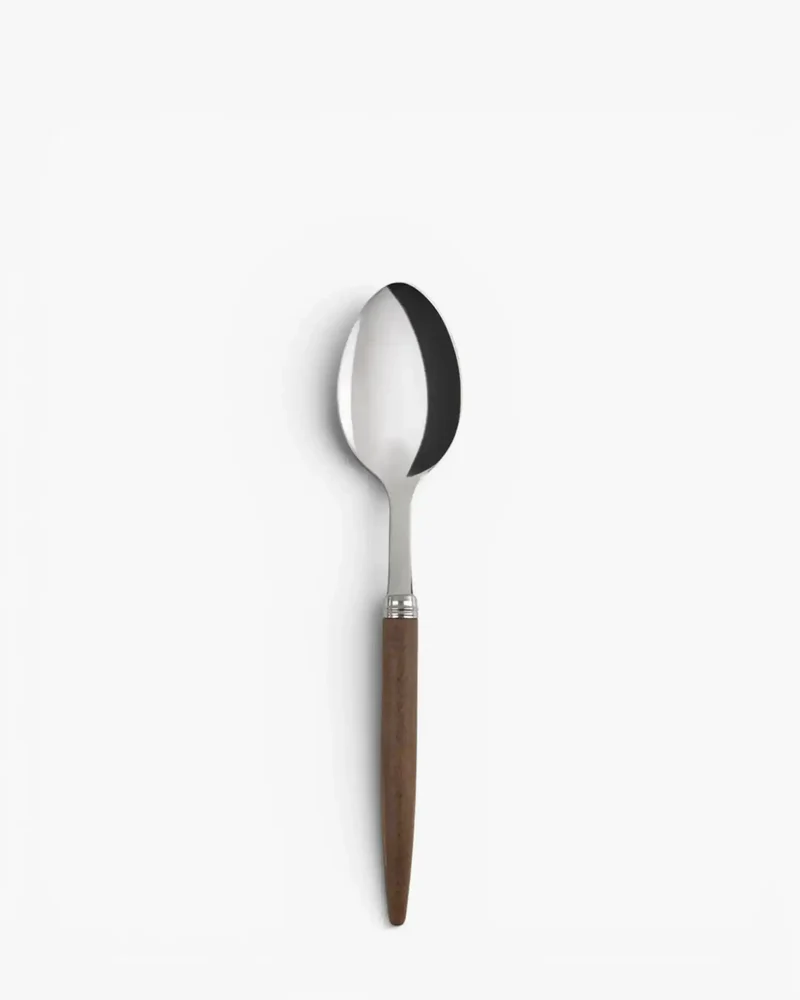 Sabre Paris Jonc stainless steel dessert spoon with wood handle