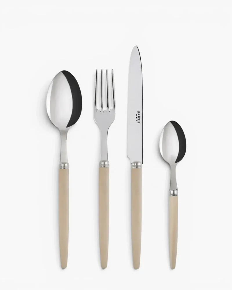 Sabre Paris Jonc 24-piece stainless steel cutlery set with wood handles