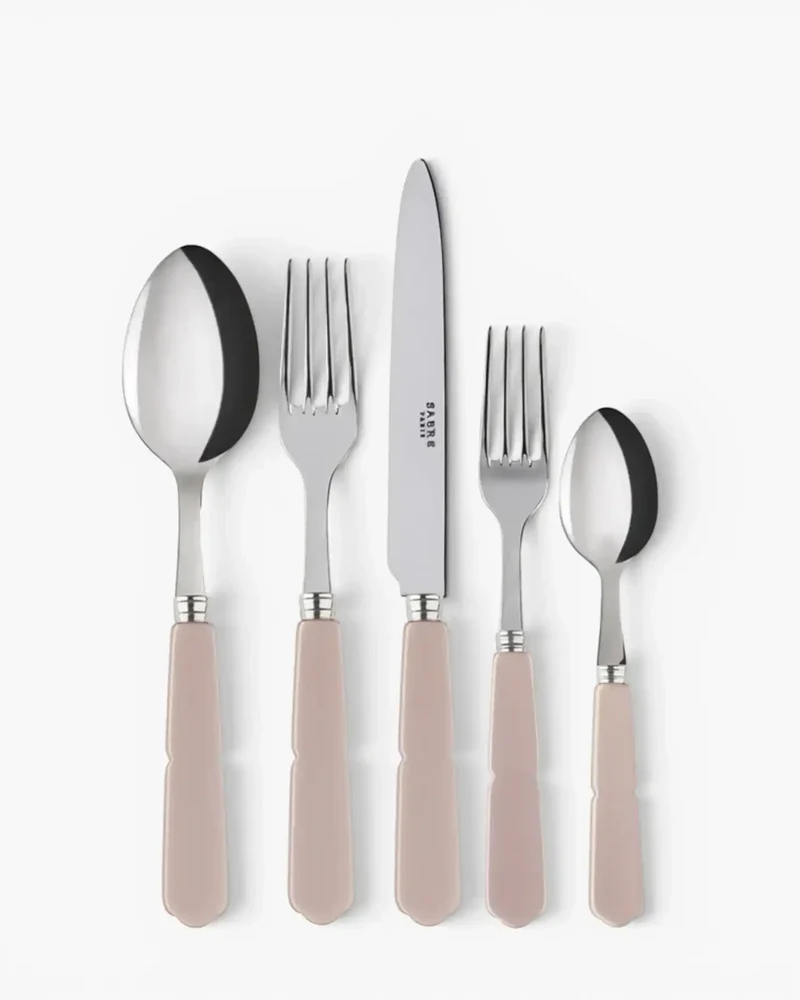 Sabre Paris Gustave 5-piece stainless steel cutlery set with acrylic handles
