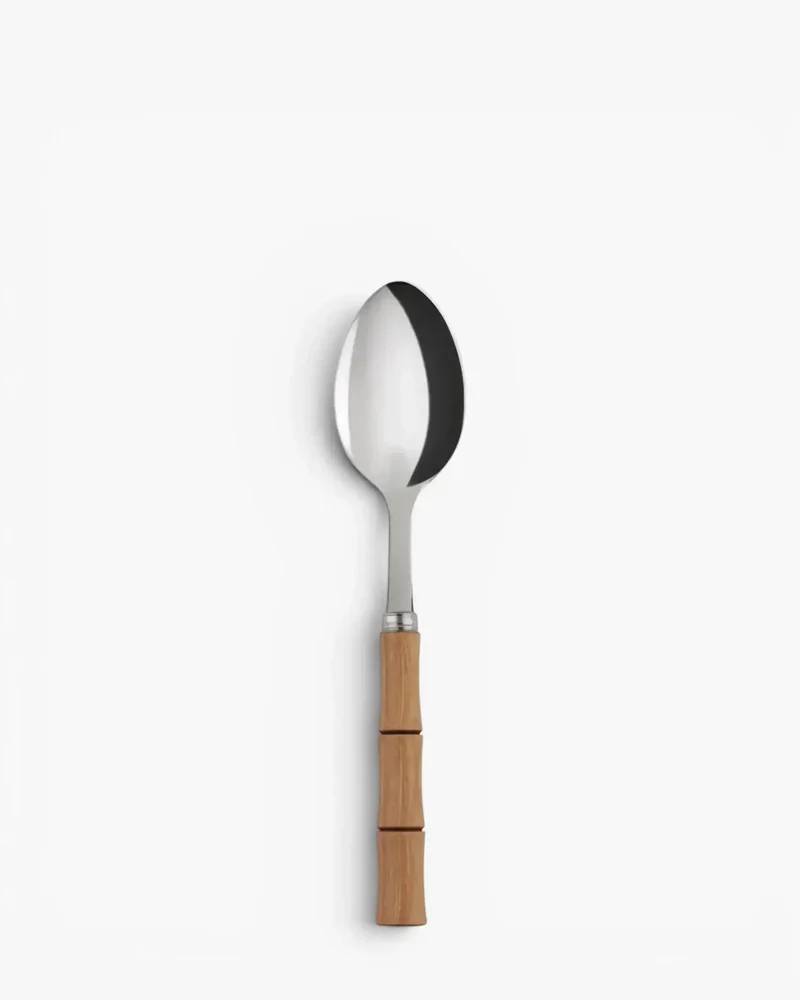 Sabre Paris Bamboo stainless steel dessert spoon with wood handle