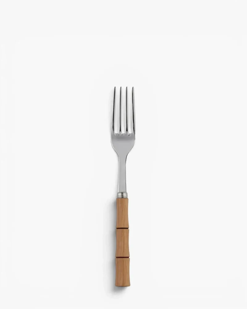 Sabre Paris Bamboo stainless steel dessert fork with wood handle