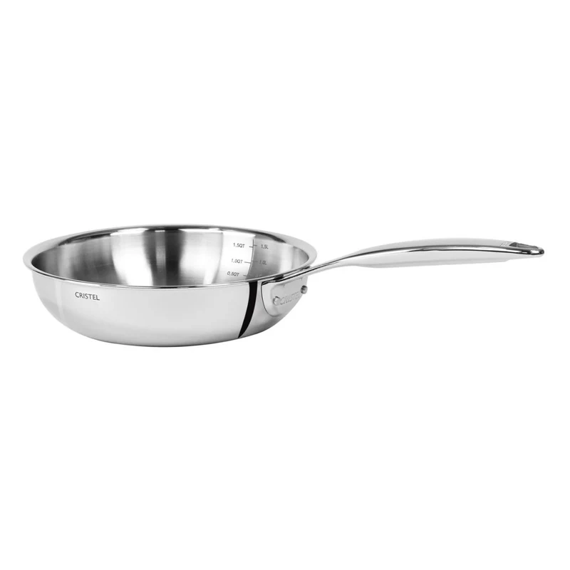 Sartén bombeada de acero inoxidable 5-Ply Castel'Pro Cristel