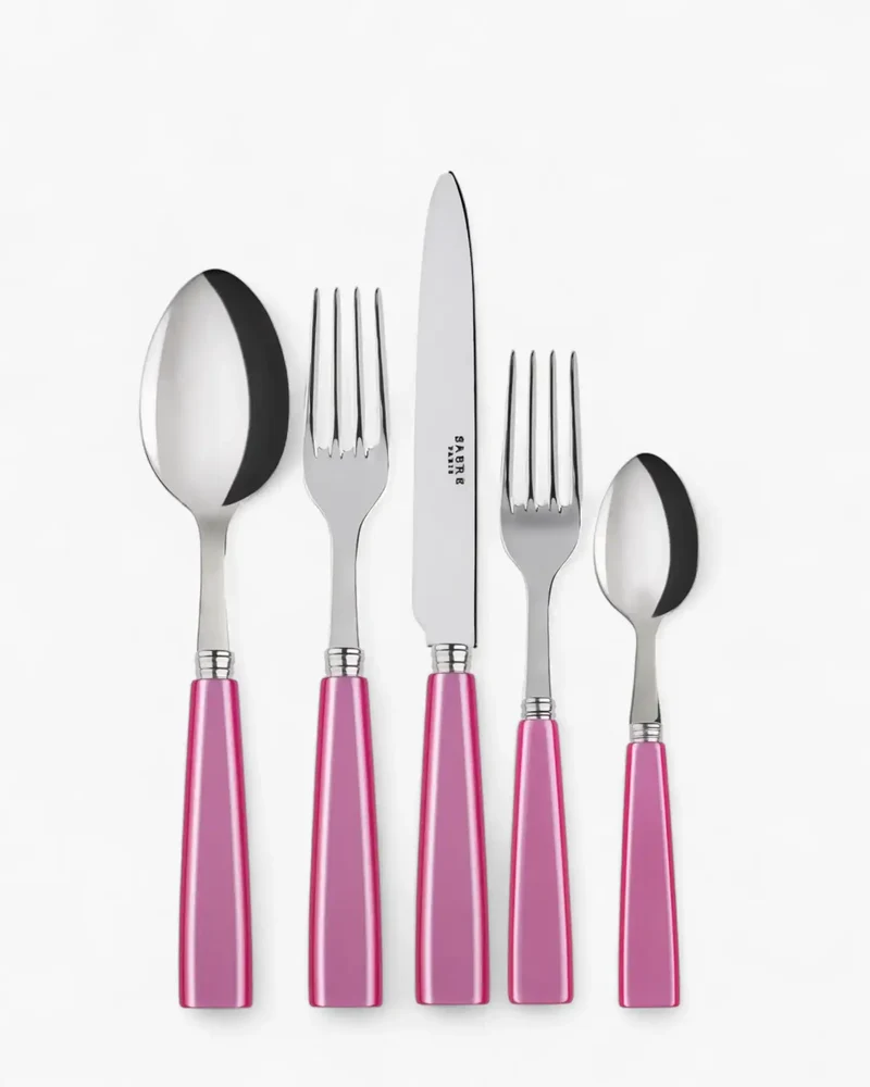 Sabre Paris Icône 5-piece stainless steel cutlery set with acrylic handles