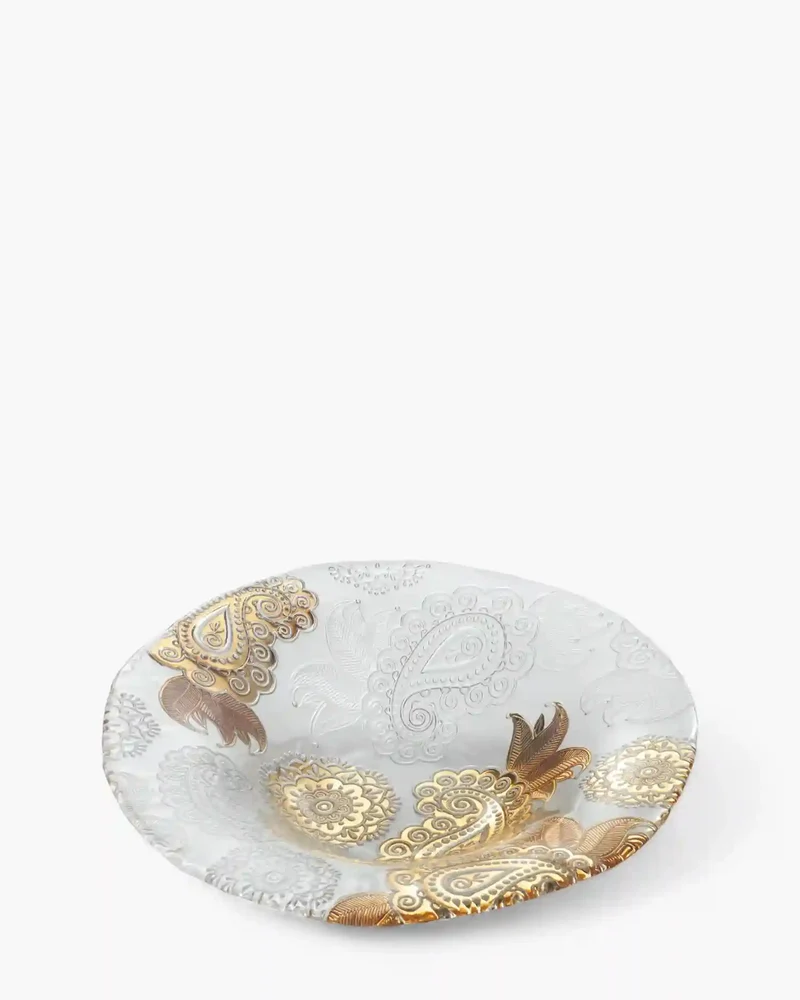Ivv Pashmina glass bowl with gold decoration