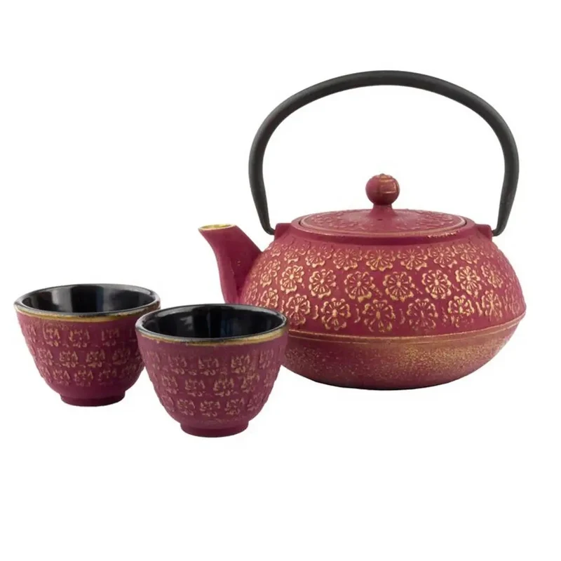 Set de té de hierro fundido con tetera y dos tazas Shanghai Bredemeijer