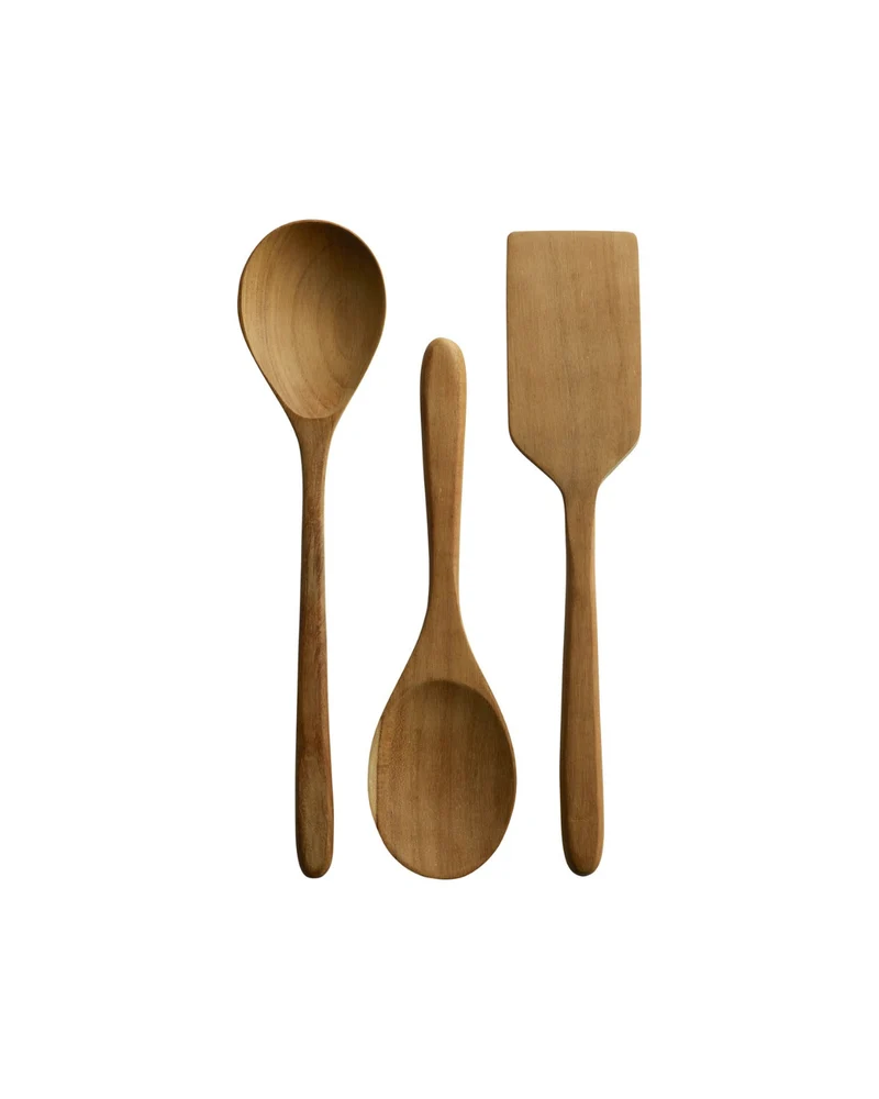 Küchenutensilien Bunga aus Teakholz - 3-teilig