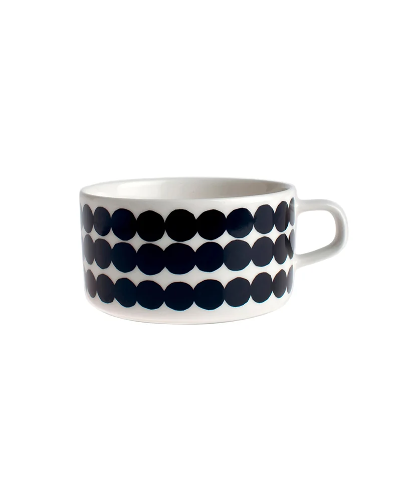 Teetasse Oiva / Siirtolapuutarha - Schwarz / Weiß (250 ml)