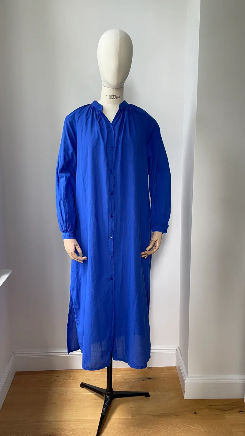 Sommerliches Blusenkleid - blau