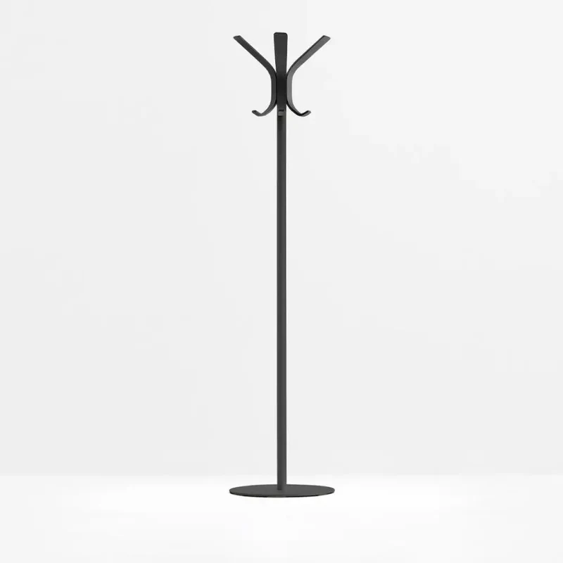 Pedrali Ray 5166 floor steel coat hanger with oak hooks
