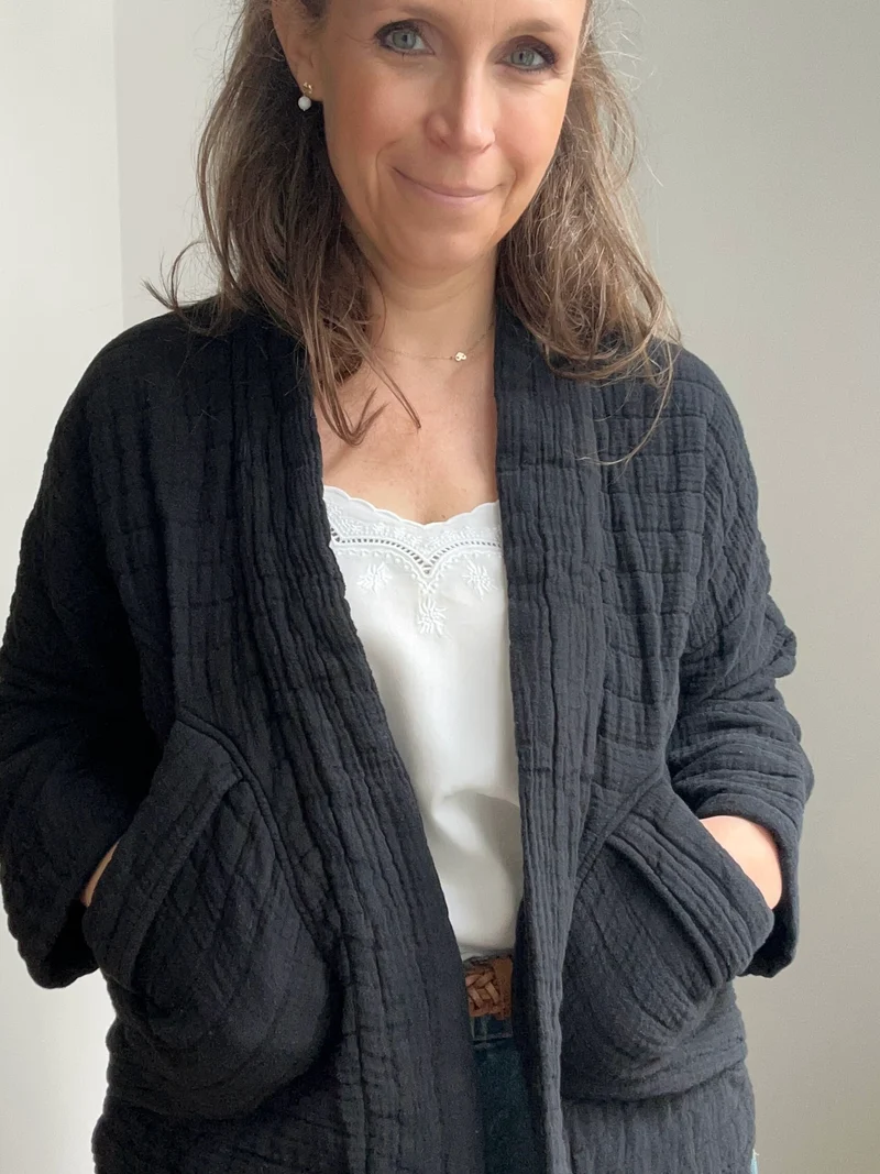 Kimono-Jacke Schwarz