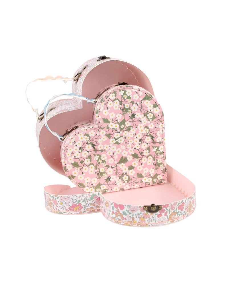 Herz-Koffer Meri Meri x Liberty - 2er Set