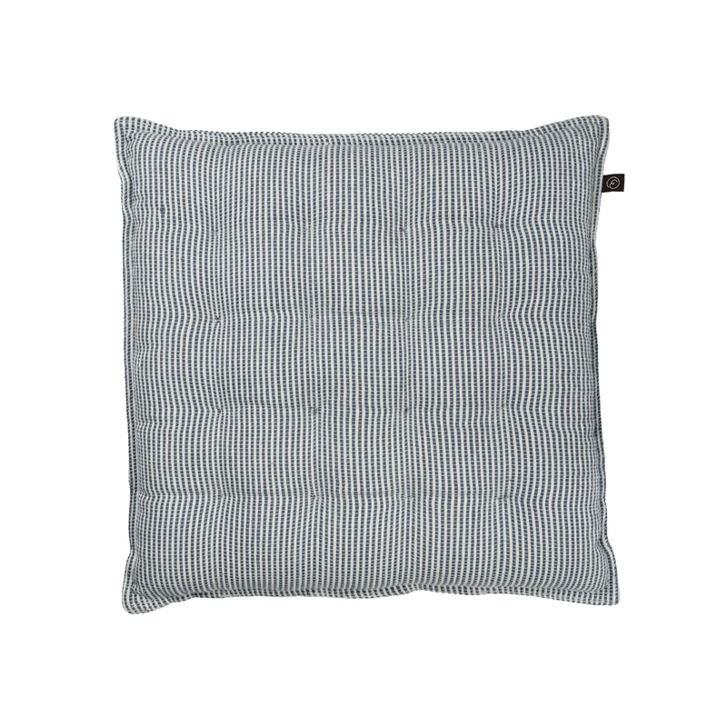 Sitzkissen blau/weiß schmal gestreift - 40x40 cm