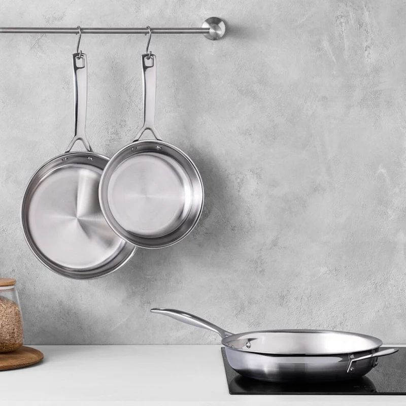 Set de 3 sartenes de acero inoxidable Tricapa 3-PLY Le Creuset