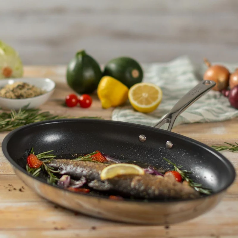 Sartén antiadherente ovalada con exterior inox Allround Kuhn Rikon