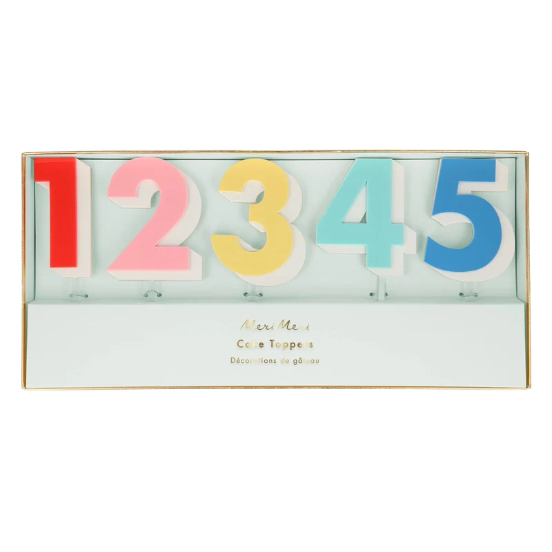 Cake Topper Regenbogen Zahlen