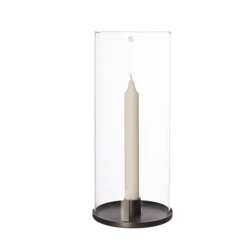 Windlicht aus Metall - schwarz
