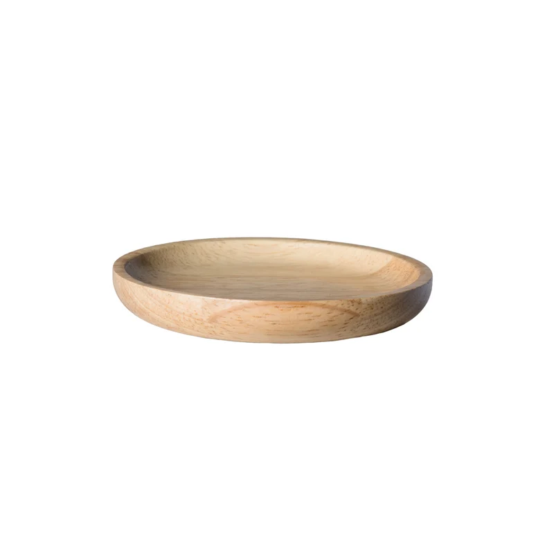 Rundes Holztablett aus hellem Holz (Ø 10 cm)