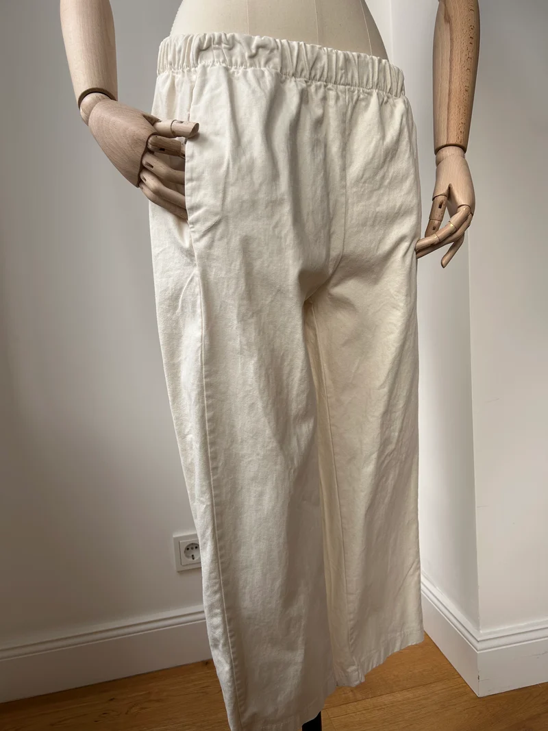 Hose aus festem Stoff - creme