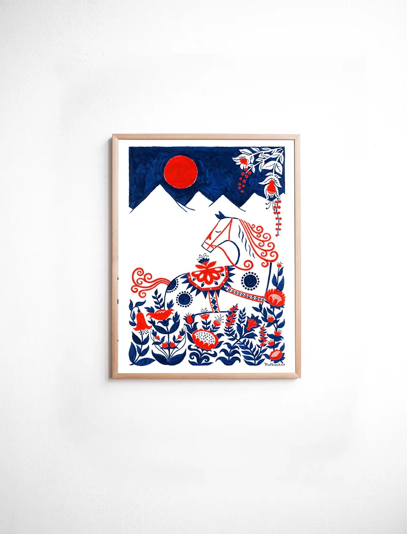 Poster Dalahäst