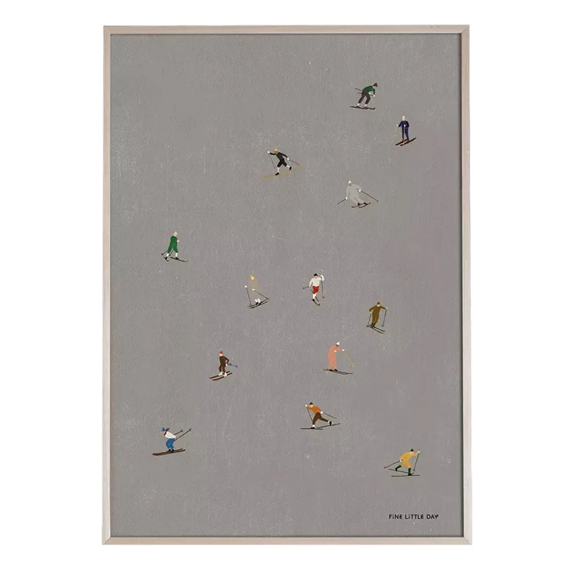 Druck Skifahrer - 50 x 70 cm