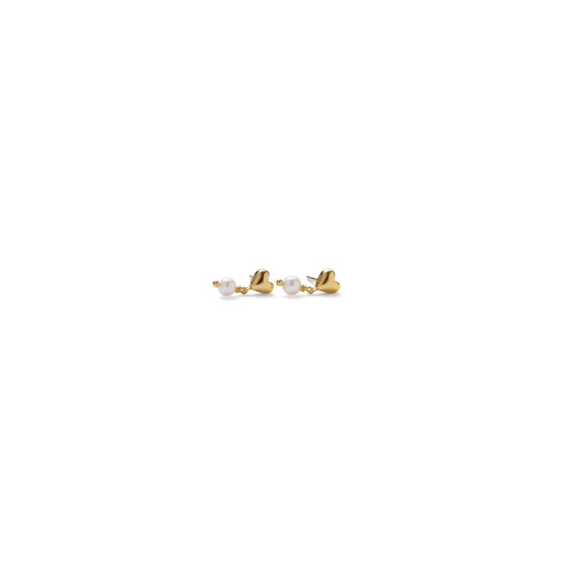 White Adore Ohrstecker – gold