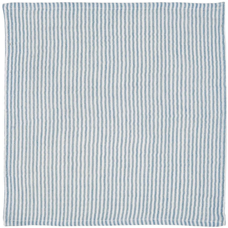 Stoffserviette hellblau gestreift