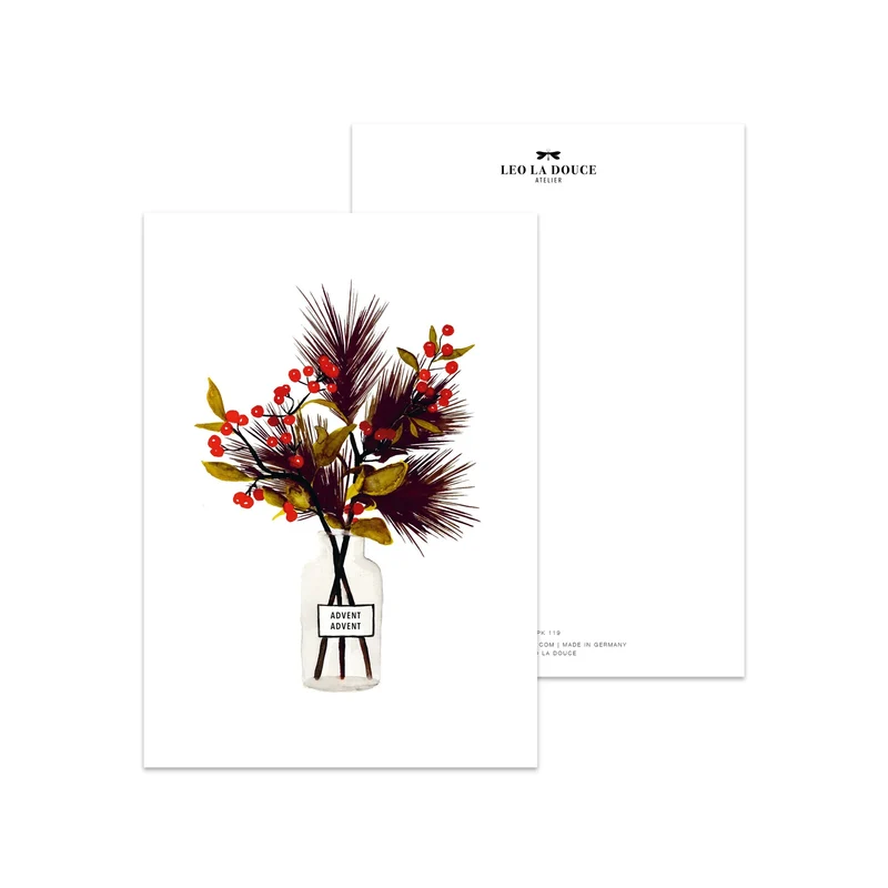 Postkarte - Advent Advent