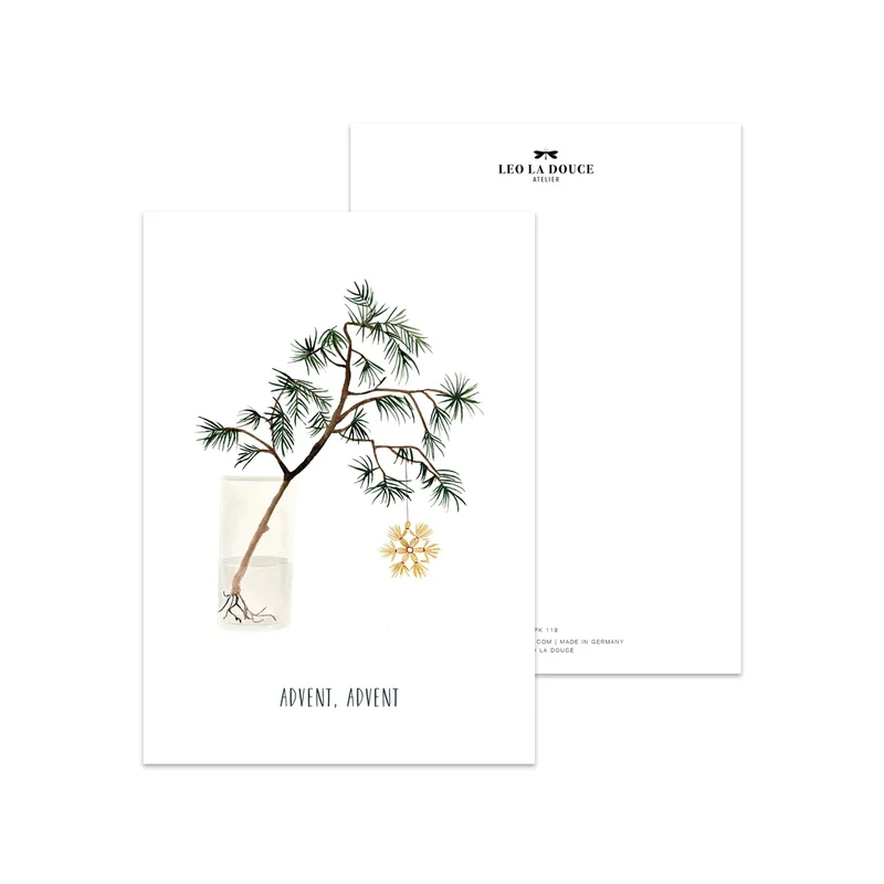 Postkarte - Adventszweig