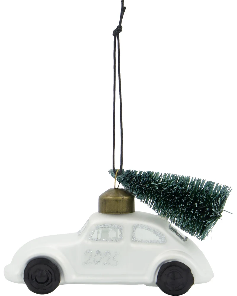 Ornament Xmas-Car - Weiß