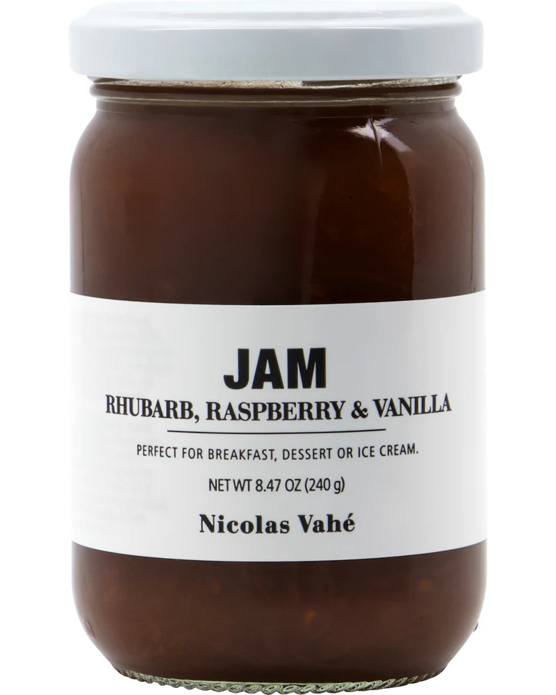 Marmelade Rhabarber, Himbeere & Vanille 240g